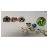vintage Christmas ornaments including Kugel
