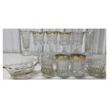 11 Cut Glass pcs-Goblets/Vase/Pitcher/Creamer