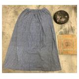 (3) Hooked Mat/Skirt/Painted Basket