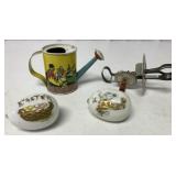 (4) Glass Easter Eggs.Ohio Art Sprinkling Can