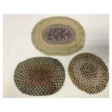 (3) Small Hooked Mats