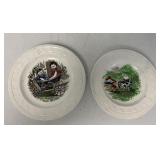 2 small alphabet plates