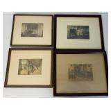 four signed Wallace Nutting prints