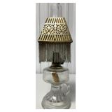 Kerosene/Oil Lamp w/ Beaded Shade