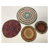 (4) Small Hooked Mats