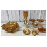 (9) Carnival Glass Pcs