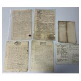 6 pieces of ephemera from the 1700