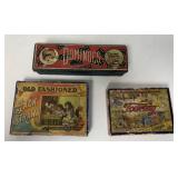 3 old boxed games; Dominoes, Jack Straws and