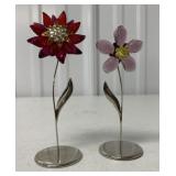 2 Swarovski Crystal Paradise Flowers