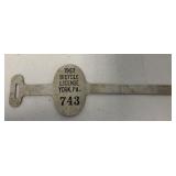 1957 York, PA bicycle license #743