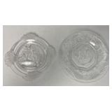 Higbee glass Dog ABC plate & dog w/child glass