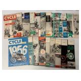 (19) 1955 and 1956 Cycle Magazines