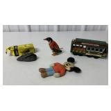 Shuco Mouse in box; J. Chein wind-up Penguin,