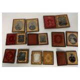10 ambrotypes in cases