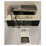 Soundesign AM-FM Dual Cassette Radio w/Box