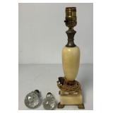 lamp and two doorbell pulls or lighting pendants
