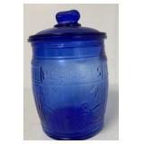 Planters Peanut cobalt blue jar