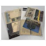 lot of post cards, envelopes, ephemera and
