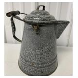 Gray Enamel 10" Coffee Pot