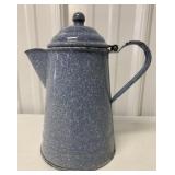 Light Blue Enamel 9" Coffee Pot