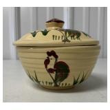 Penna. Dutch Days Watt Rooster covered bowl