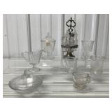 8 Early American Pattern Glassware Cups/Bowls