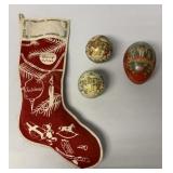 Christmas + Easter candy containers w/Christmas