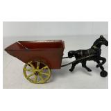 small cast iron and steel horse pulled cart
