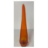 Mid Century Modern Orange Candle Holder