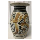 signed and dated pottery vase
