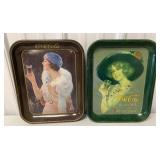Lot of 2 Coca-Cola Advertising Trays