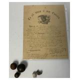 Civil War discharge minnie balls and grape shot