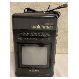 Sony Mega Watchman B&W TV/AM-FM Radio