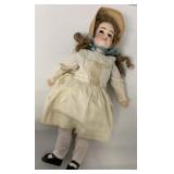 German bisque head doll with composition body