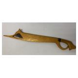 hand wrought possibly Filipino knife w/carved