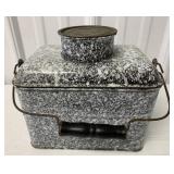 Black Enamel Lunch Box