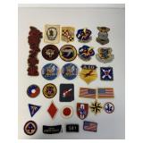 25+ mostly military patches