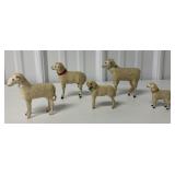 5 small putz sheep
