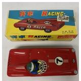 Chinese tin friction racing car in box