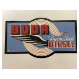 Buda Dyna Swirl Diesel Metal Plaque
