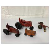(4) M-M/Graham Bradley Tractor/Cutter Toys