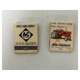 2 Allis Chalmers Matchbooks, 190 Tractor Graphic