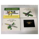 (4) John Deere Airplane Banks