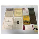 10 Farm Equip/Appliance Brochures/Letters