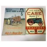 2 Contemporary Case/Massey-Harris Metal Signs