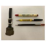 (4) Caterpillar/Oliver/A-C Pencils/Fob