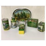 (6) Contemporay John Deere Bank/Tray/Tins