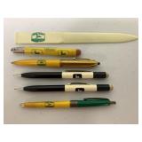 (6) John Deere Adv. Pencil/Pens/Letter Opener