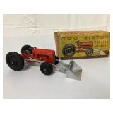 Tootsietoy Ford Tractor w/ Scoop & Original Box