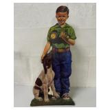 John Deere Die Cut Boy Holding Tractor